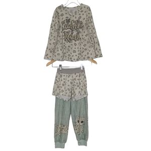 Justice Girls Pajamas Set of 3 Pcs Long Sleeve